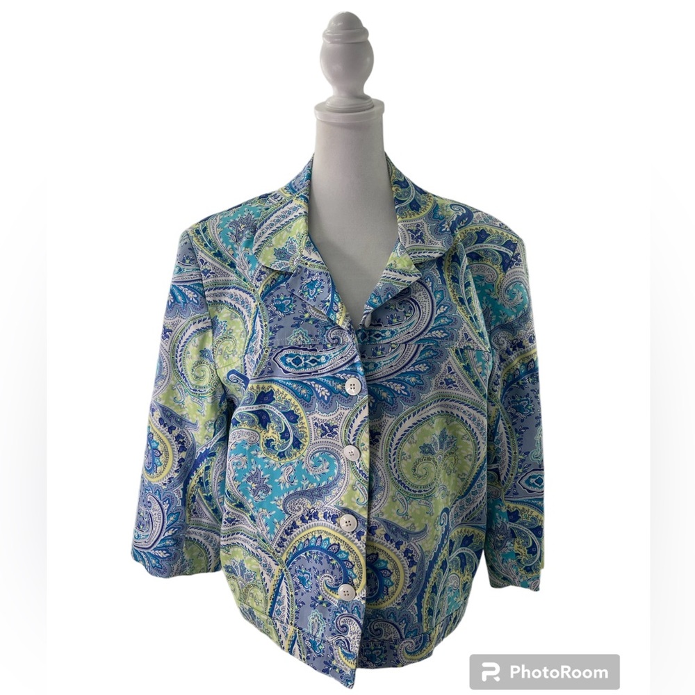 Vinci Clothiers Paisley 3/4 Sleeve Jacket